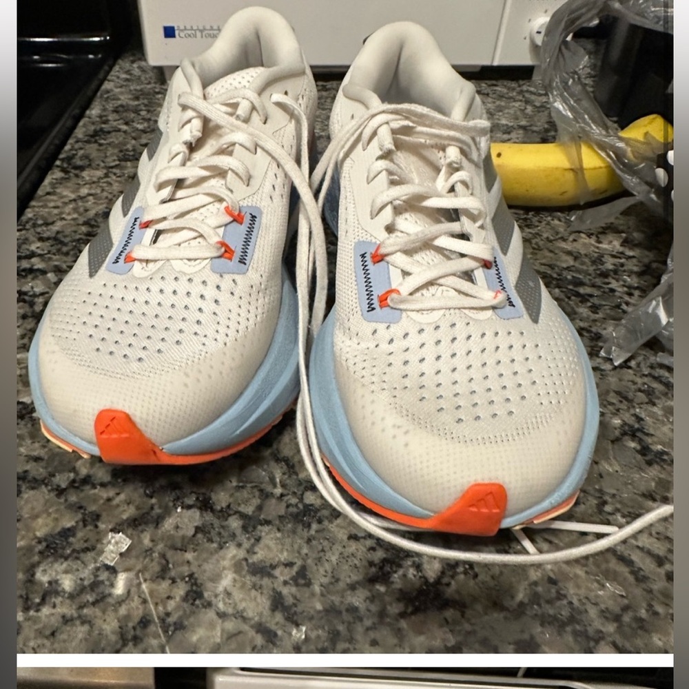 a.n.a White and Blue Athletic Shoes with Cushioned Midsole